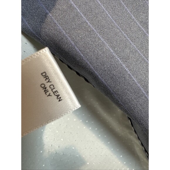 Banana Republic Wool Jacket Blazer Gray with Lilac Stripes Stretch Women's Sz 8 - Picture 10 of 16